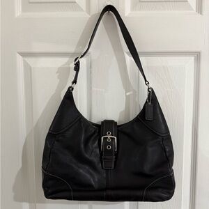 Vintage Coach Hamilton black leather hobo shoulder bag Y2K 12601
